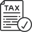 Logo impuestos negro